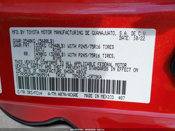 2023 TOYOTA TACOMA SR5
