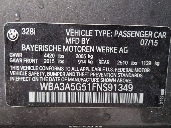 2015 BMW 328I SA