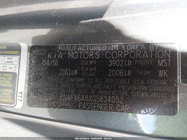 2016 KIA FORTE KOUP EX