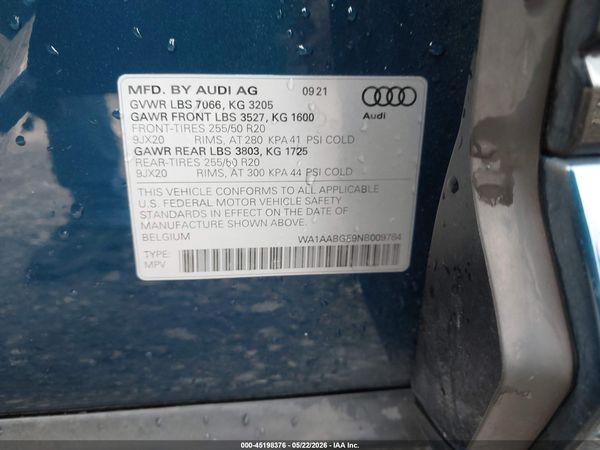 2022 AUDI E-TRON PREMIUM QUATTRO