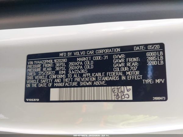 2020 VOLVO XC90 T6 R-DESIGN 7 PASSENGER