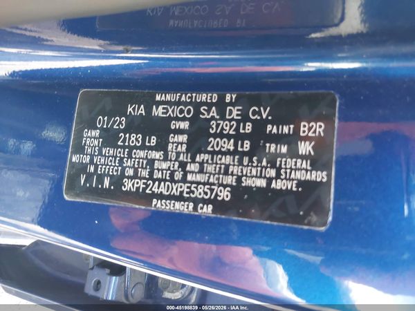 2023 KIA FORTE LXS