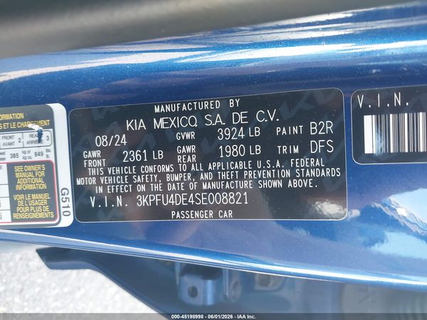 2025 KIA K4 EX