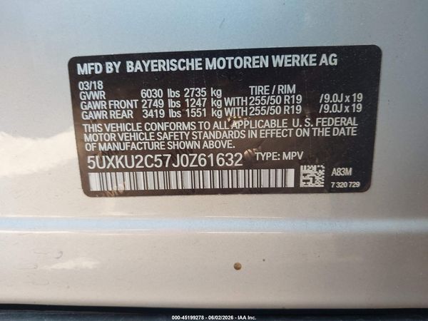 2018 BMW X6 XDRIVE35I