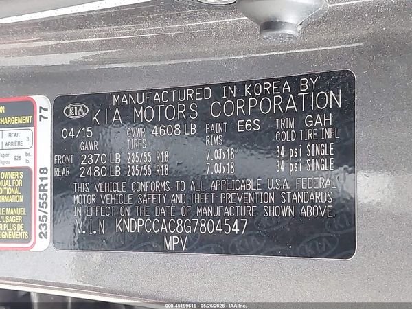2016 KIA SPORTAGE EX