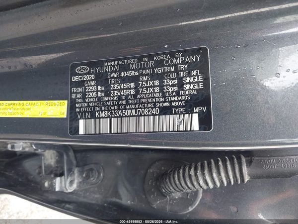2021 HYUNDAI KONA LIMITED