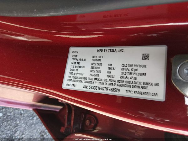 2024 TESLA MODEL 3