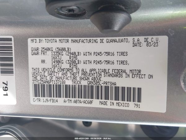 2023 TOYOTA TACOMA SR V6