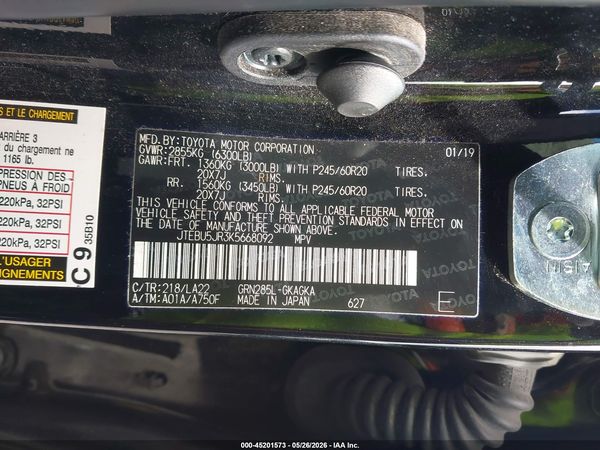 2019 TOYOTA 4RUNNER LIMITED