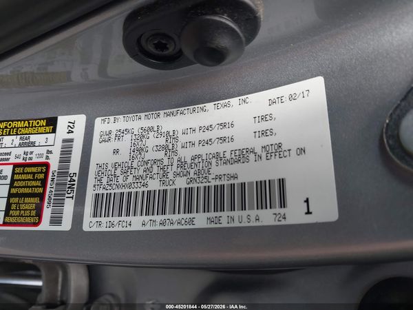 2017 TOYOTA TACOMA SR5 V6