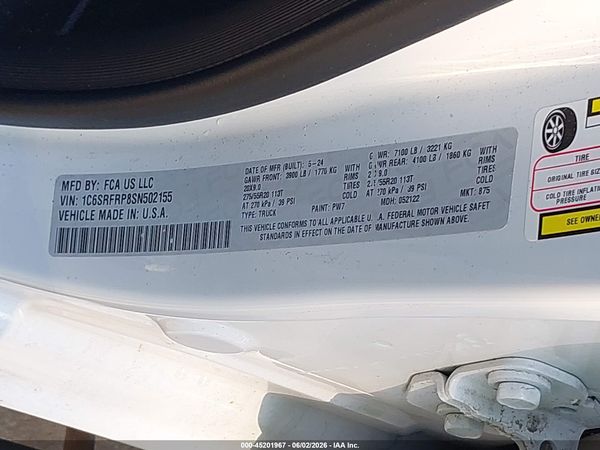 2025 RAM 1500 LARAMIE  4X4 6'4 BOX