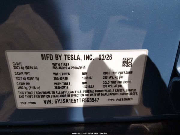 2026 TESLA MODEL S ALL-WHEEL DRIVE