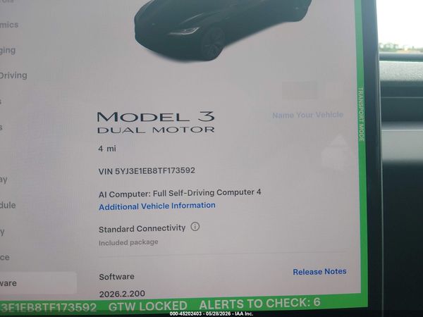 2026 TESLA MODEL 3 PREMIUM ALL-WHEEL DRIVE