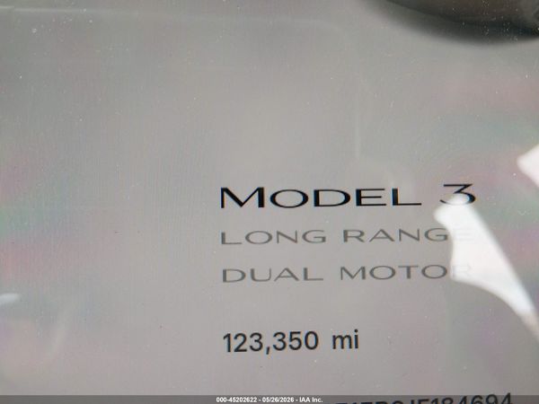2018 TESLA MODEL 3 LONG RANGE/PERFORMANCE