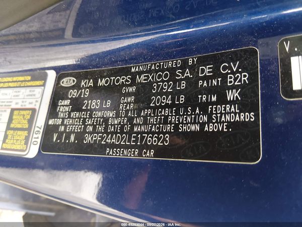 2020 KIA FORTE LXS