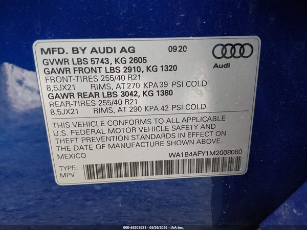 2021 AUDI SQ5