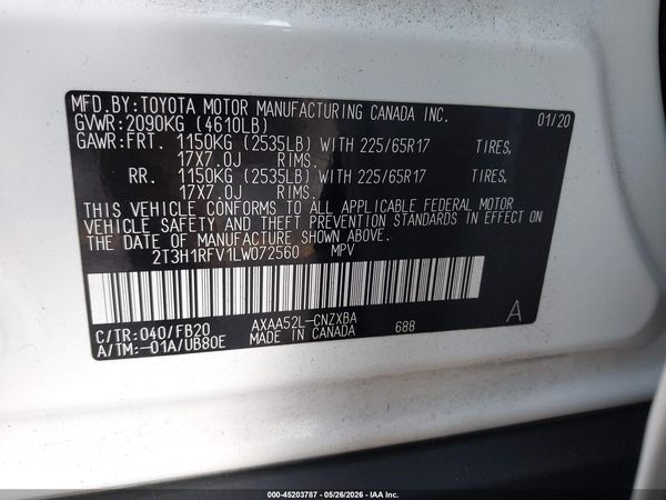 2020 TOYOTA RAV4 LE