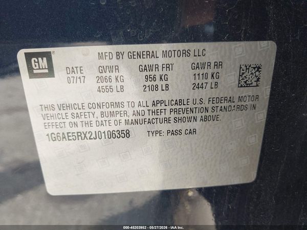 2018 CADILLAC ATS STANDARD