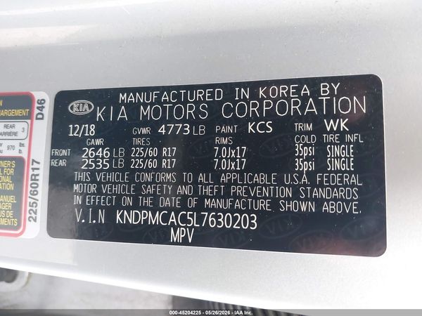 2020 KIA SPORTAGE LX