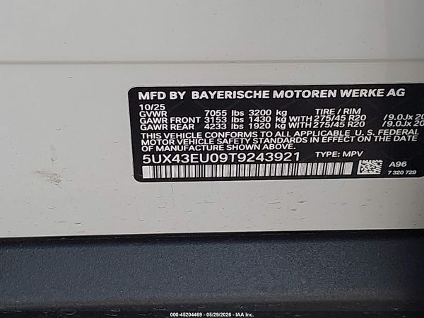 2026 BMW X5 PHEV XDRIVE50E