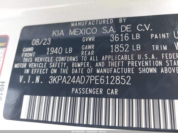 2023 KIA RIO S
