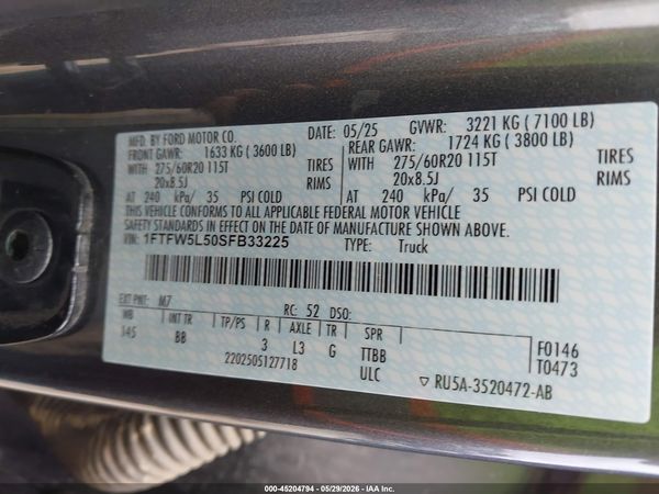 2025 FORD F-150 LARIAT