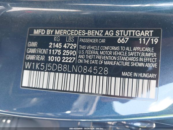 2020 MERCEDES-BENZ AMG CLA 45 4MATIC
