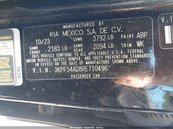 2024 KIA FORTE GT-LINE