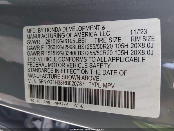 2024 HONDA PILOT SPORT