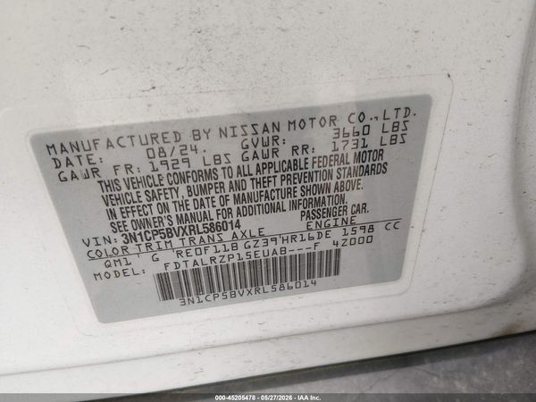 2024 NISSAN KICKS S XTRONIC CVT — I9