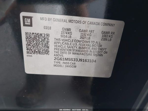 2018 CADILLAC XTS LUXURY