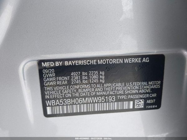2021 BMW 530I