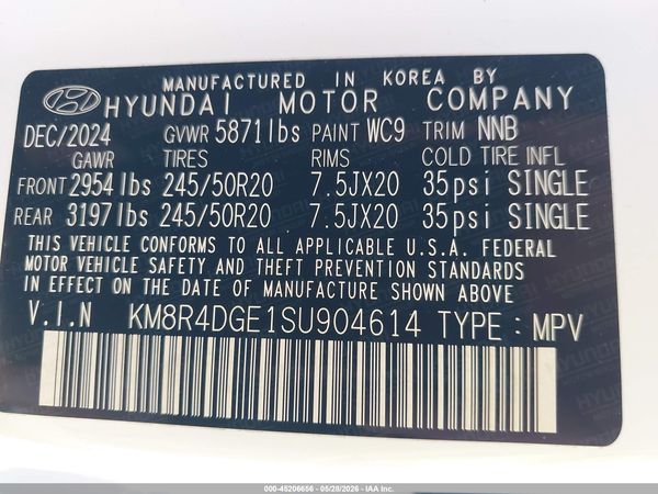 2025 HYUNDAI PALISADE SEL PREMIUM