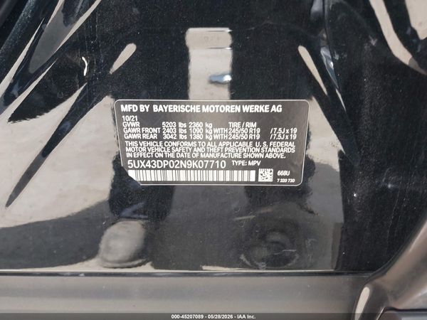 2022 BMW X3 SDRIVE30I