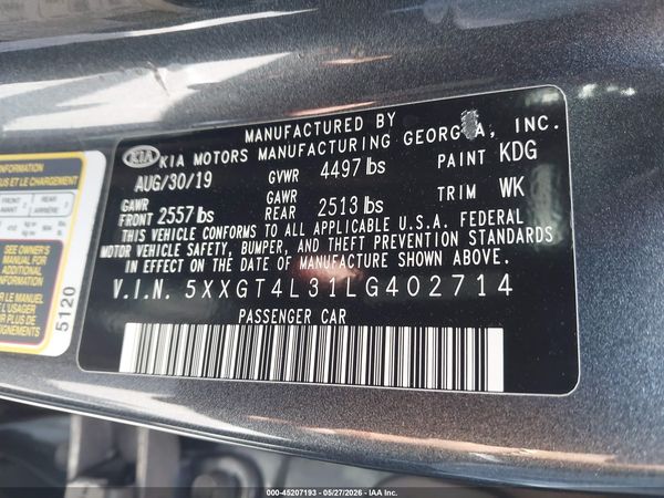 2020 KIA OPTIMA LX