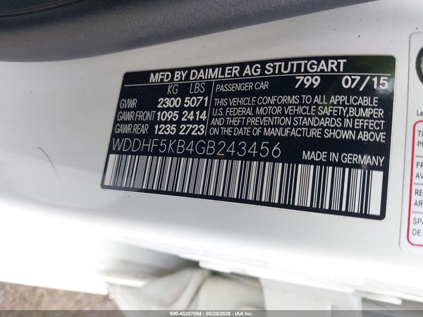 2016 MERCEDES-BENZ E 350 E350