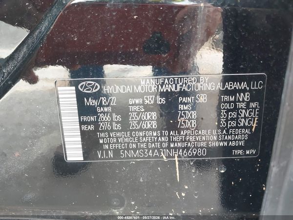 2022 HYUNDAI SANTA FE SEL