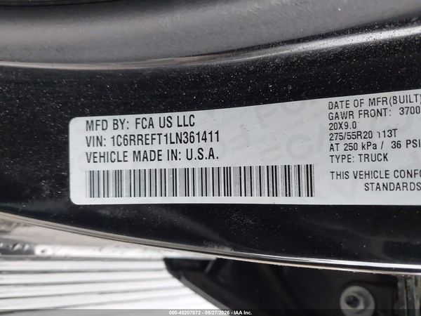 2020 RAM 1500 LONE STAR  4X2 5'7 BOX