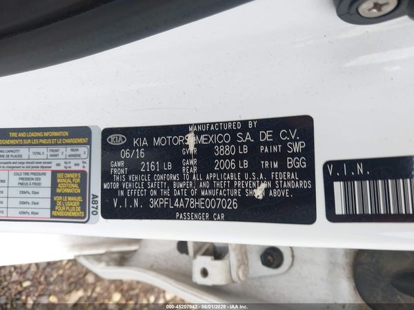 2017 KIA FORTE LX