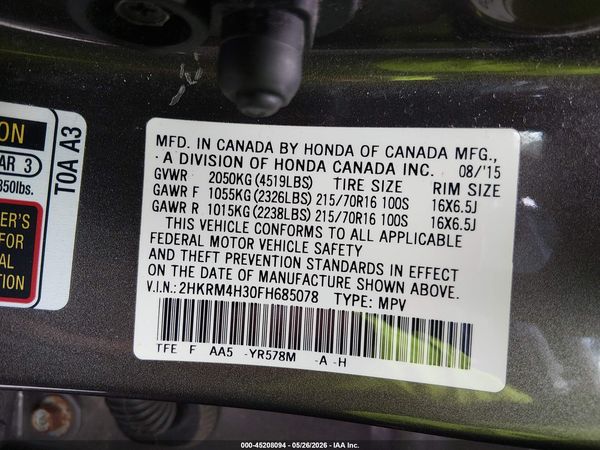 2015 HONDA CR-V LX