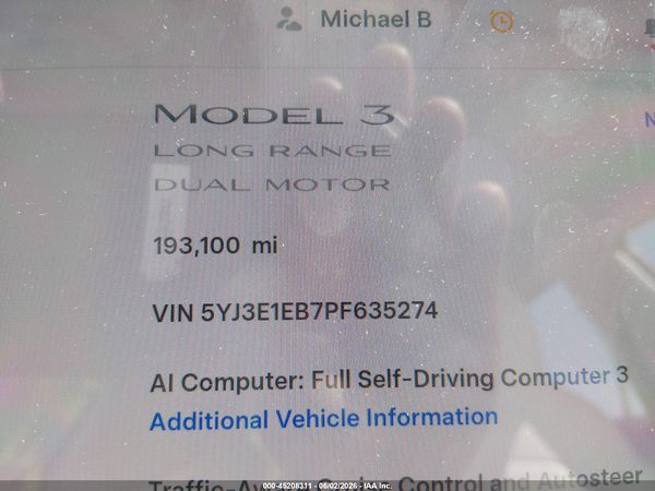 2023 TESLA MODEL 3