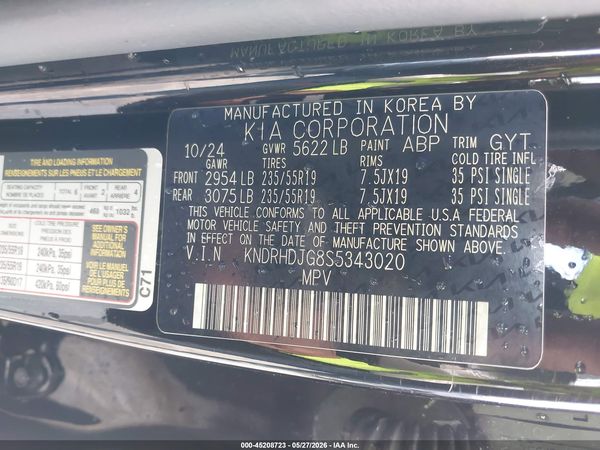 2025 KIA SORENTO HYBRID EX