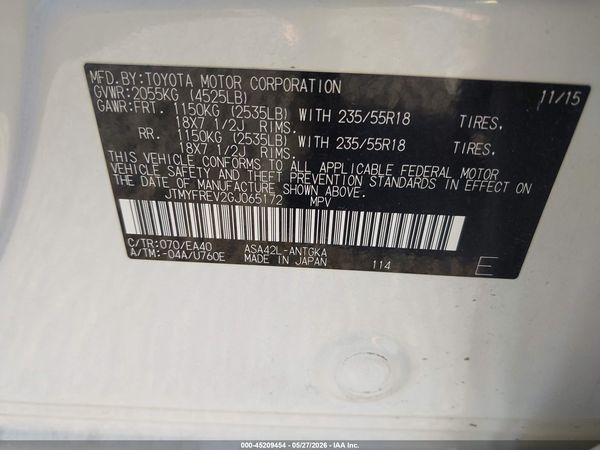 2016 TOYOTA RAV4 LIMITED