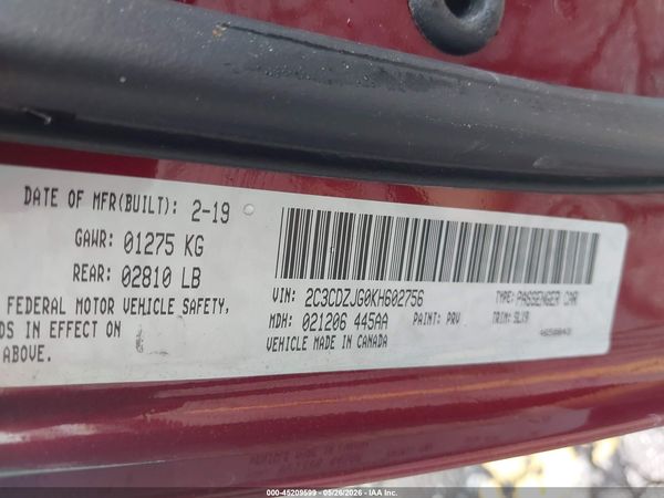 2019 DODGE CHALLENGER GT