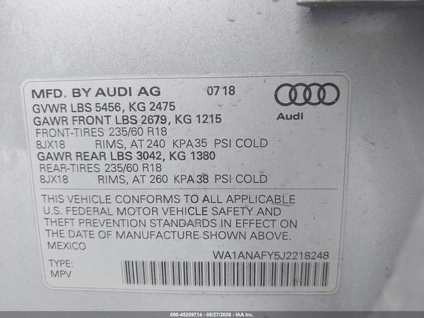 2018 AUDI Q5