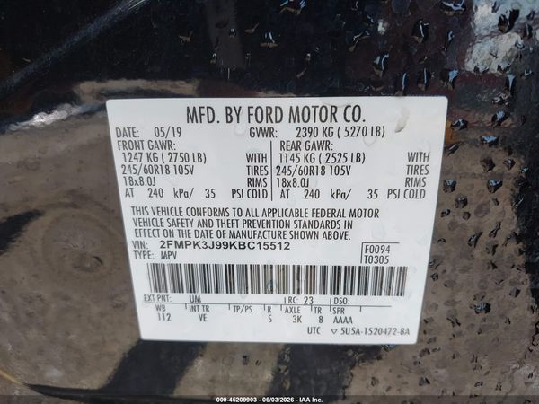 2019 FORD EDGE SEL
