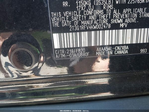 2019 TOYOTA RAV4 LE