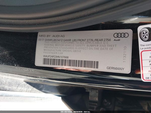 2017 AUDI A6 3.0T PREMIUM PLUS