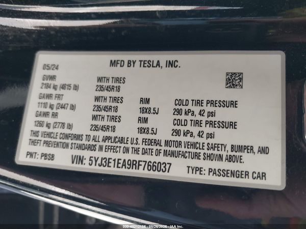 2024 TESLA MODEL 3