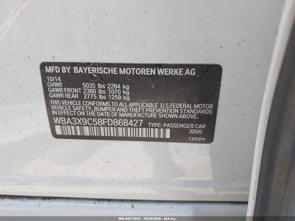 2015 BMW 335I GRAN TURISMO XDRIVE